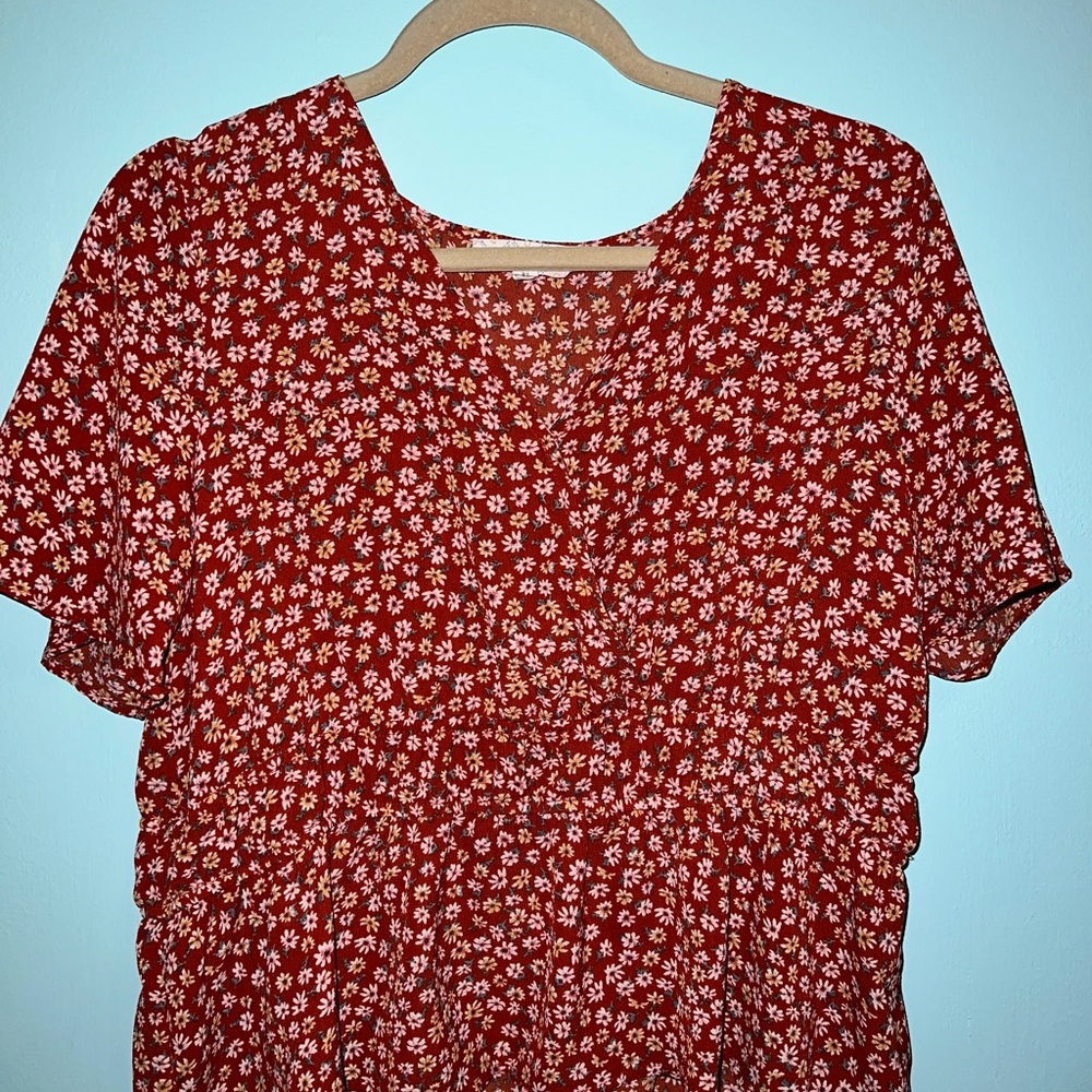 HIPPIE ROSE FLORAL PRINT BLOUSE!